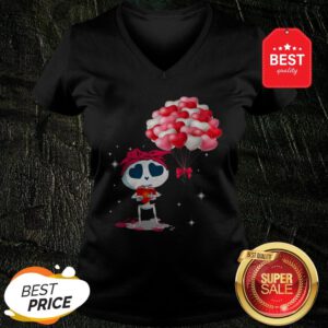 Beautiful Hearts Skull Valentine V-Neck