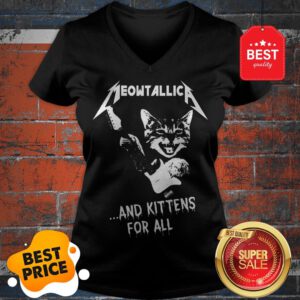 Cat Meowtallica And Kittens For All Metallica V-Neck