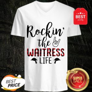 Cute Rockin The Waitress Life V-Neck