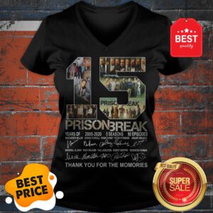 Official 15 Years Of Prison Break 2005-2020 Thank You For The Memories V-Neck