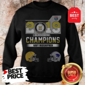 Official 2019 Liberty Bowl Champions Navy Midshipmen Sweatshirt