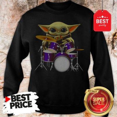 Official Baby Yoda Hug Drum Sweatshirt