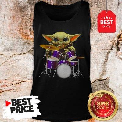 Official Baby Yoda Hug Drum Tank Top