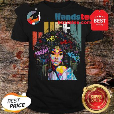 Official Black Women Queen Vintage Colorful Shirt