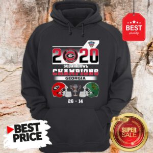 Official Georgia Bulldogs 2020 Sugar Bowl Champions Georgia 26 14 Hoodie