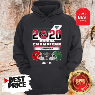 Official Georgia Bulldogs 2020 Sugar Bowl Champions Georgia 26 14 Hoodie