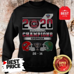 Official Georgia Bulldogs 2020 Sugar Bowl Champions Georgia 26 14 Sweatshirt