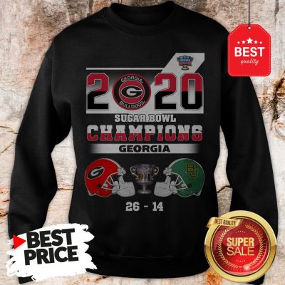Official Georgia Bulldogs 2020 Sugar Bowl Champions Georgia 26 14 Sweatshirt