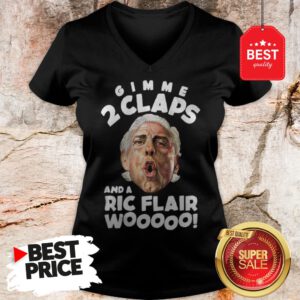 Official Gimme 2 Claps And A Ric Flair Wooo V-Neck