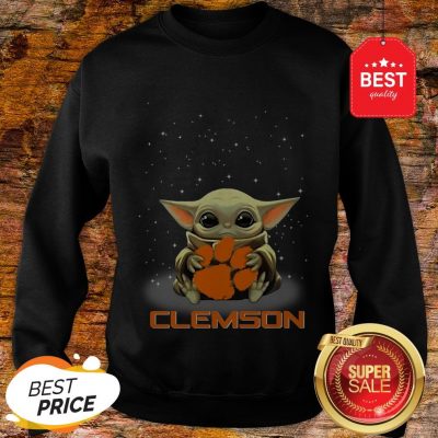 Official The Star Wars Baby Yoda Hug Clemson Tigers Sweatshirt