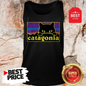 Official Top Catagonia Cat Meowntains Tank Top