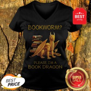 Top Bookworm Please I'm A Book Dragon V-Neck