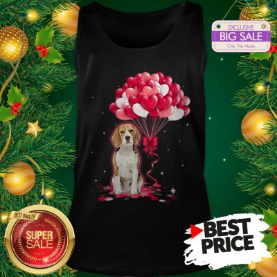 Wonderful Beagle Dog Love Balloons Heart Tank Top