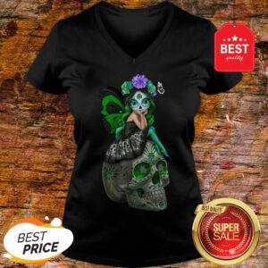 Wonderful Sugar Skull Sitting Patrick V-Neck