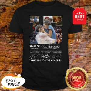 15 Years Of The Notebook 2004 2019 Signatures Thank You For The Memories Shirt