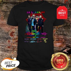 58 Years Of The Rolling Stones Logo 1962-2020 Signatures Shirt