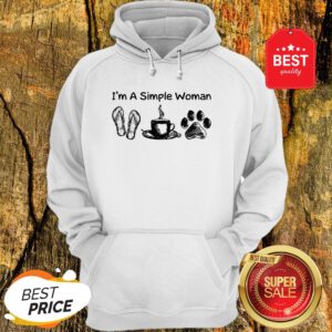 Official I’m A Simple Woman I Like Flip Flop Coffee And Paw Dog Hoodie