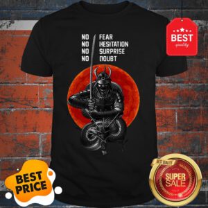 Official Musashi Samurai No Fear No Hesitation No Surprise No Doubt Sunset Shirt