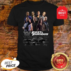 Official Fast & Furious Years Of 2001 2020 10 Movies Signatures Shirt