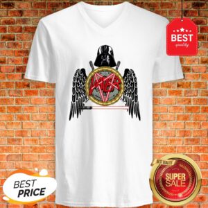 Official Slayer Logo Mashup Darth Vader Star Wars V-Neck