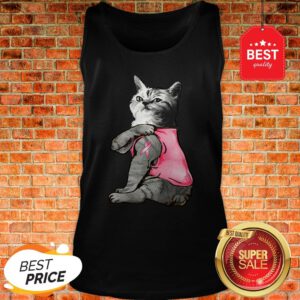 Strong Cat Paws For The Cure Breast Cancer Awareness Tank Top