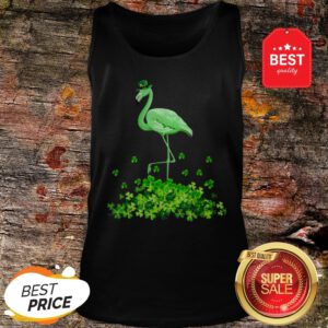 Funny Flamingo St Patricks Day Women Irish Flamingo Tank Top