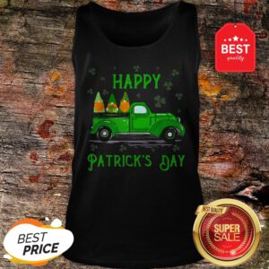 Happy Saint Patrick’s Day Cool Green Gnomes Truck Shamrock Tank Top