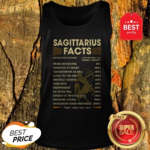 Official Sagittarius Facts Serving Per Container Daily Value Tank Top