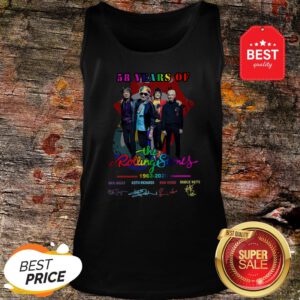 58 Years Of The Rolling Stones Logo 1962-2020 Signatures Tank Top