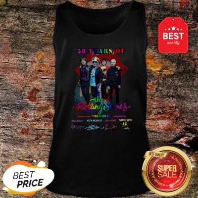58 Years Of The Rolling Stones Logo 1962-2020 Signatures Tank Top