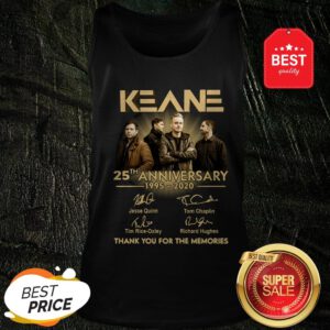 Keane 25th Anniversary 1995-2020 Signatures Thank You For The Memories Tank Top
