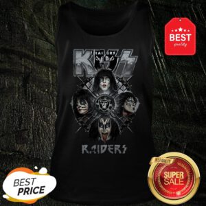 Official Kiss Mashup Oakland Raiders Logo Tank Top