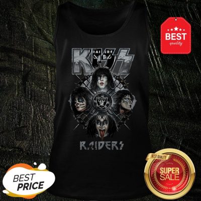 Official Kiss Mashup Oakland Raiders Logo Tank Top