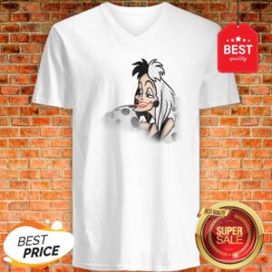 Official Disney 101 Dalmations Evil Cruella V-Neck