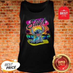 Official Disney Airbrush Stitch Tank Top