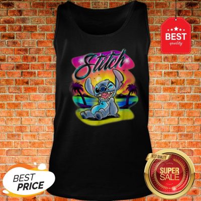 Official Disney Airbrush Stitch Tank Top