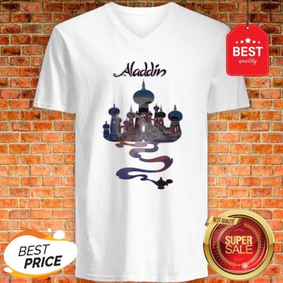 Official Disney Aladdin Genie Lamp Agrabah Fill Poster V-Neck
