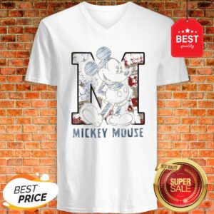 Official Disney Americana Mickey Sketch V-Neck