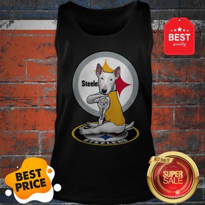 Official Bull Terrier Tattoo Pittsburgh Steelers Logo Tank Top