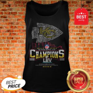 Official All Name Players Kansas City Chiefs Super Bowl LIV Champions Tank Top