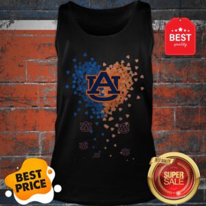 Official Love Auburn Tigers Tiny Hearts Shape Tank Top