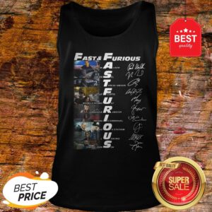 Official Fast & Furious Paul Walker Vin Diesel Dwayne Johnson Signatures Tank Top