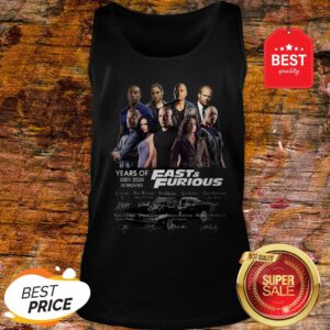Official Fast & Furious Years Of 2001 2020 10 Movies Signatures Tank Top