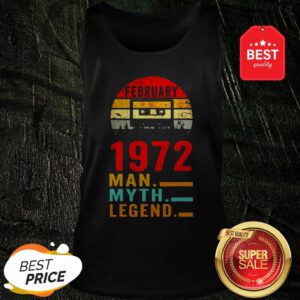Official February 1972 Man Myth Legend Tank Top
