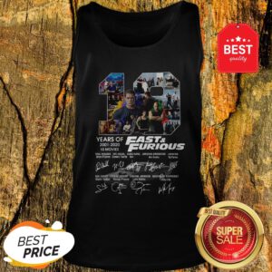 Official Fast And Furious 19 Years Of 2001 2020 10 Movies Signatures Tank Top