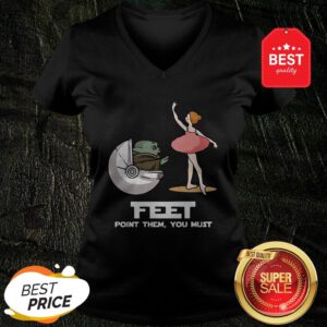 Baby Yoda Feet Point Them You Must Ballet Star Wars V-Neck