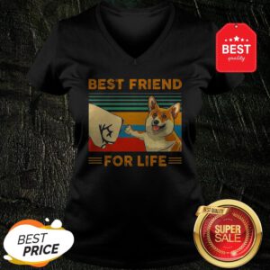 Official Corgi Best Friend For Life Vintage V-Neck