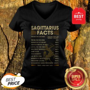 Official Sagittarius Facts Serving Per Container Daily Value V-Neck