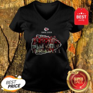 Official Logo Kansas City Chiefs Team Player 1969 2019 V-Neck