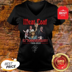 Official Meat Loaf 52ND Anniversary 1968-2020 Signature V-Neck